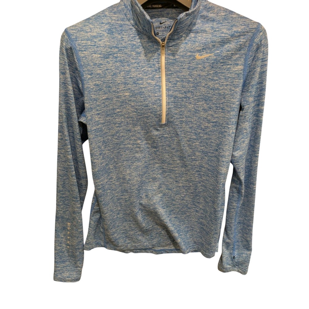Nike Womens Shirt‎ Blue Long Sleeve Quarter Zip Pullover Medium